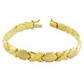 14k Yellow Gold Hugs and Kisses Bracelet