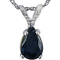 14k White Gold Sapphire Necklace