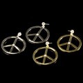 Clear Crystal Peace Sign Earrings