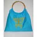 Maya Turquoise Butterfly Travel Handbag (Belize)