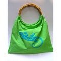 Maya Lime Green Gecko Travel Handbag (Belize)