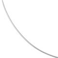 14k White Gold Round Omega Necklace