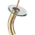 Kraus Waterfall Antique Brass Finish Bathroom Faucet