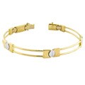 14k Two-tone Gold Screw Bracelet