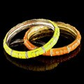 Enamel and Glass Stone Butterfly Bangle
