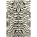 Handmade Zebra Print Wool Rug (3'6 x 5'6)