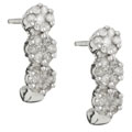 14k White Gold 1/2ct TDW Prong-set Cluster Earrings (G-H, I2)