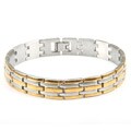 18k Gold over Stainless Steel Link Bracelet