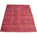 Afghan Turkoman Red/ Black Rug (8'9 x 11'4)