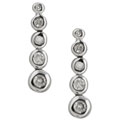 14k Gold 1/6ct TDW Diamond 5-stone Drop Earrings