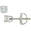 14k Gold 1/2ct Diamond Stud Screwback Earrings