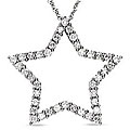 14k White Gold 1/2ct Diamond Star Necklace