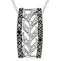 14k Gold 1/3ct TDW Black and White Diamond Necklace