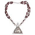 'Royal Peacock' Garnet Necklace (India)