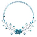 'Thai Floral' Turquoise and Topaz Choker (Thailand)