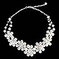 Stainless Steel Pearl 'Jasmine Garland' Necklace (3-10 mm) (Thailand)