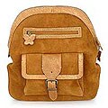 Suede 'Tan Butterfly' Backpack (Mexico)