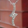 Sterling Silver Rhombus 'Encounter' Necklace (India)