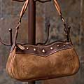 Leather 'Chocolate Rose' Handbag (Mexico)