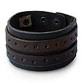 Leather 'Rugged Elegance' Bracelet (Thailand)
