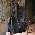 'Urban Black' Leather Shoulder Bag (Mexico)