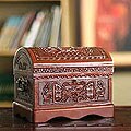 Cedar and Leather 'Inca Blazon' Chest (Peru)