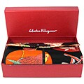 Ferragamo Black Jungle Print Wallet