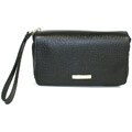 Ferragamo Black Leather Clutch