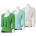 Adi Designs Women's 2-piece Solid Top Set