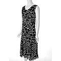 Adi Designs Women's Black and White Printed Dress