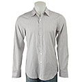 DKNY Men's Black Stripe Button-down Shirt