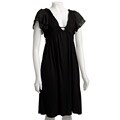 Kische Women's Flutter Sleeve Chiffon Dress