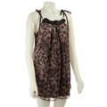 Eva Franco Women's Silk Chiffon Ribbon Trim Dress
