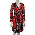 Eva Franco Women's Retro Print Wrap Dress