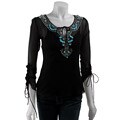 Chaudry Women's Long-sleeve Beaded Top