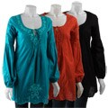 Chaudry Women's Long-sleeve Embroidered Top