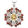 Sterling Silver 18-inch CZ and Gemstone Necklace