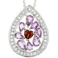 Sterling Silver 17-inch Multi-gemstone Necklace