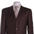 Mantoni Men's Brown 3-button Wool Suit