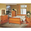 Louis Philippe Oak 5-piece Queen Sleigh Bedroom Set