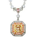 Sterling Silver 17-inch Pink and White CZ Necklace