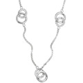 Sterling Silver and CZ 18-inch Circle Necklace