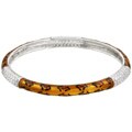Sterling Silver Enamel and CZ Cheetah Bracelet