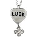 Sterling Silver and CZ 18-inch 'Luck' Necklace