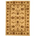 Hand-tufted Traditions Ivory Wool/ Silk Rug (2'6 x 4'6)
