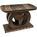 Hand-created 'Africa' Stool (Ghana)