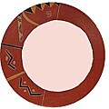 Handmade Adinkra Round Mirror (Ghana)