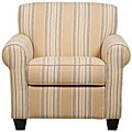 Mira 8-way Hand-tied Mocha Stripe Armchair