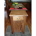Walnut Kitchen Cart with Butcher Block Top