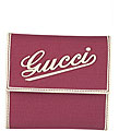 Gucci Burgundy/White Logo Tri-fold Wallet